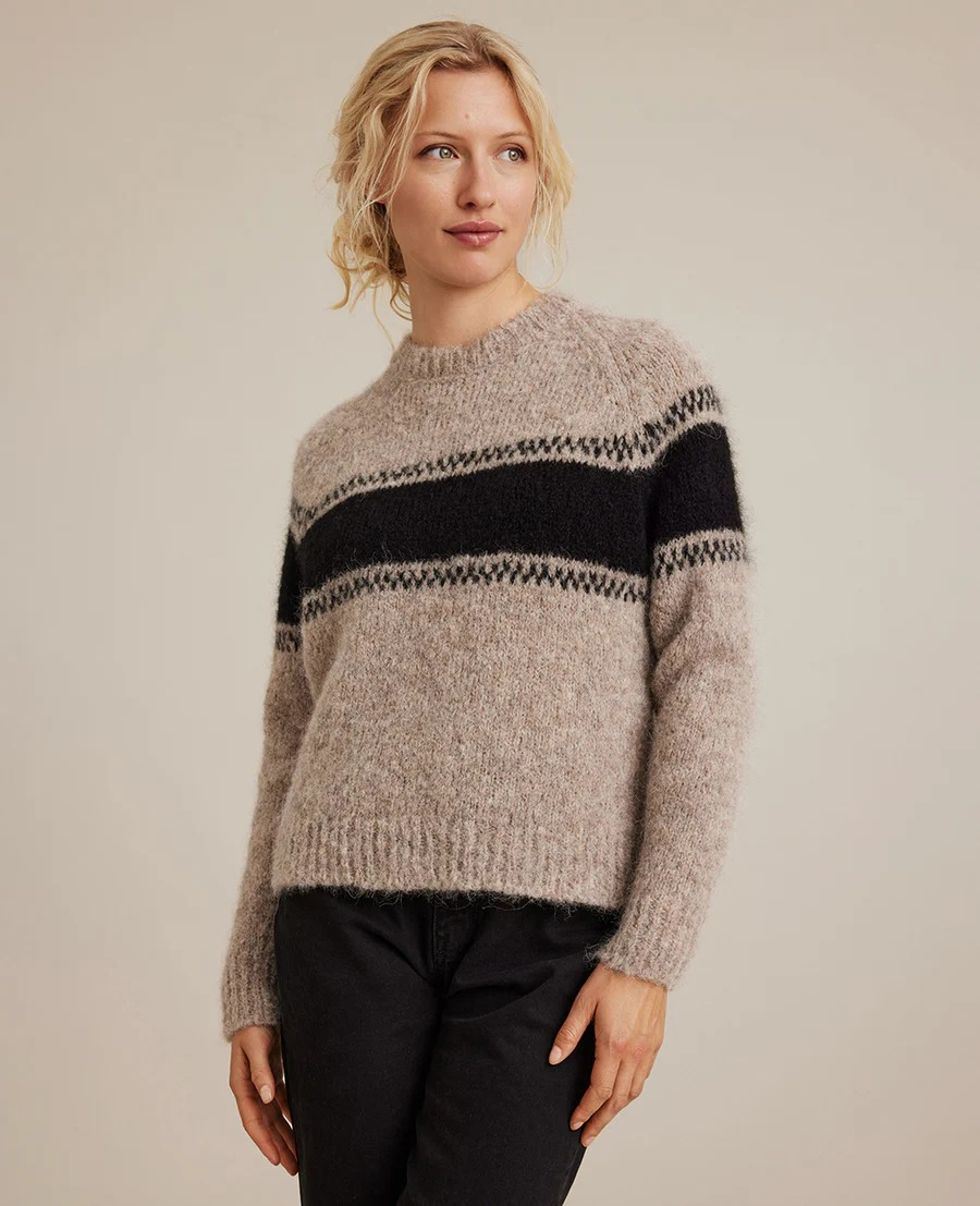 Sibin Linnebjerg Collette Jumper in Light Sand & Black