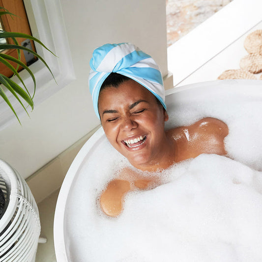 Dock & Bay Hair Wrap - Tulum Blue - Smooth Feel