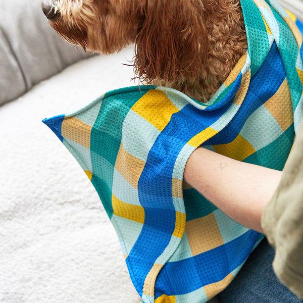 Dock & Bay Dog Towel - Puppy Plaid Medium 90x50cm