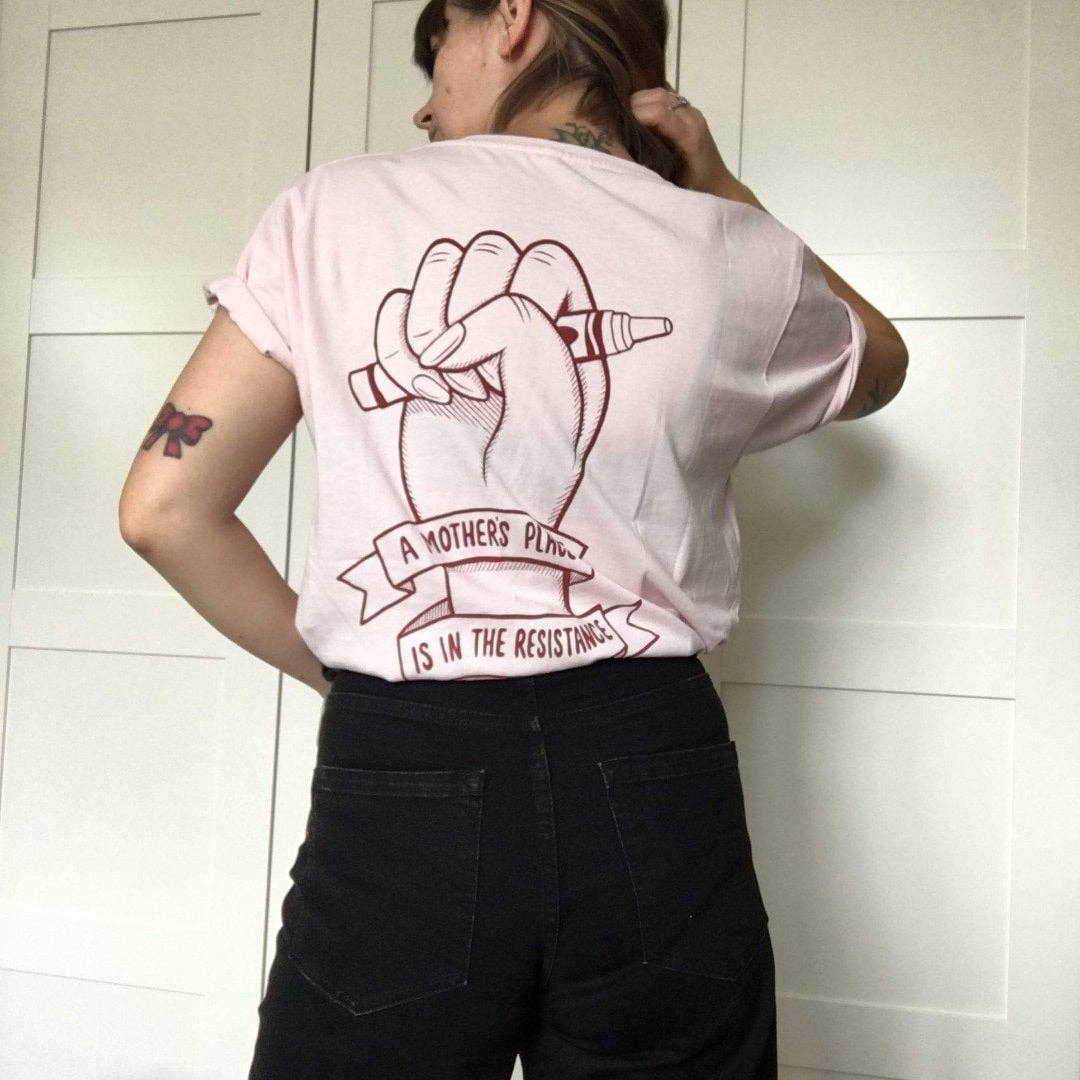 Black & Beech - A Mother's Place is in the Resistance Pink T-Shirt