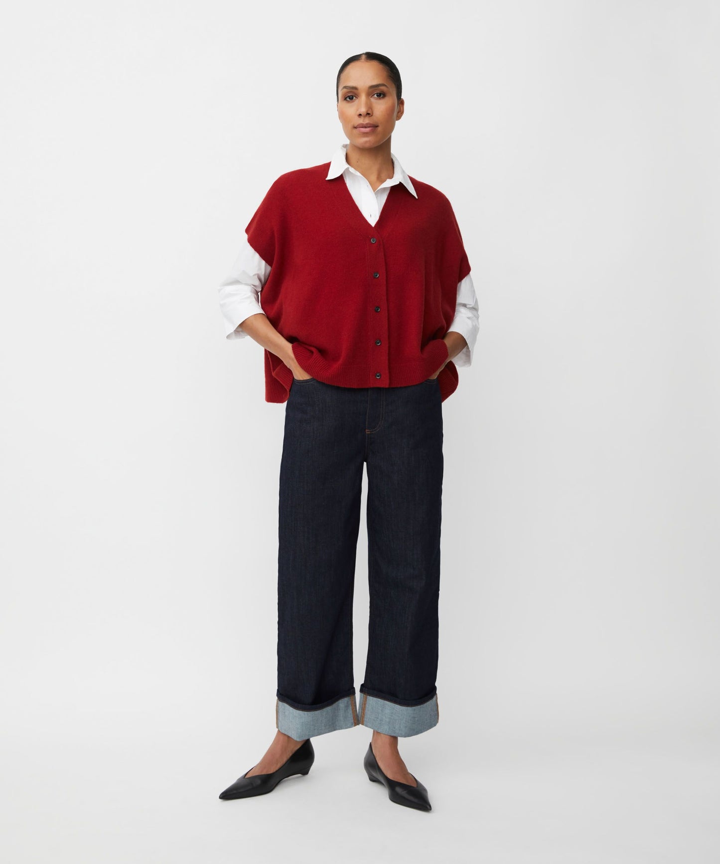 Masai Copenhagen Lucanne Cardigan in Red Dahlia