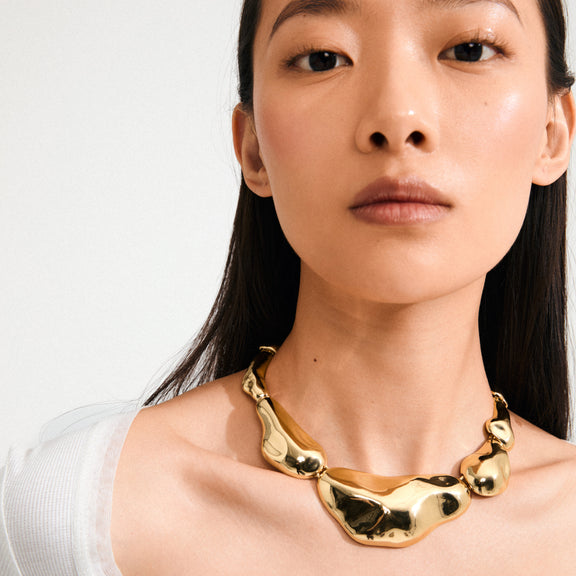 Katie Loxton Themis Large T-Bar Necklace - Gold Coated