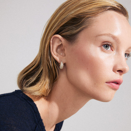 PILGRIM FOCUS recycled crystal earrings gold-plated