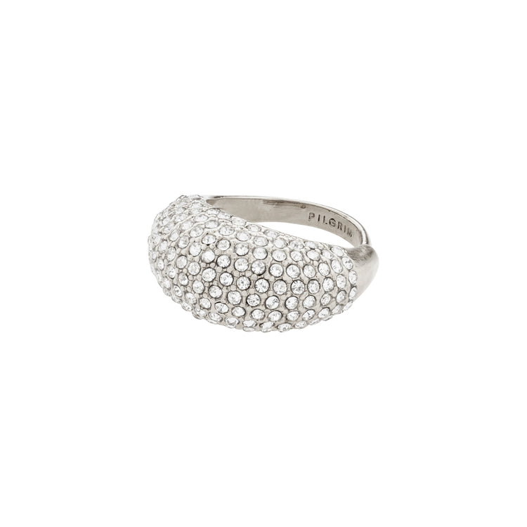 Pilgrim FOCUS recycled crystal ring silver-plated