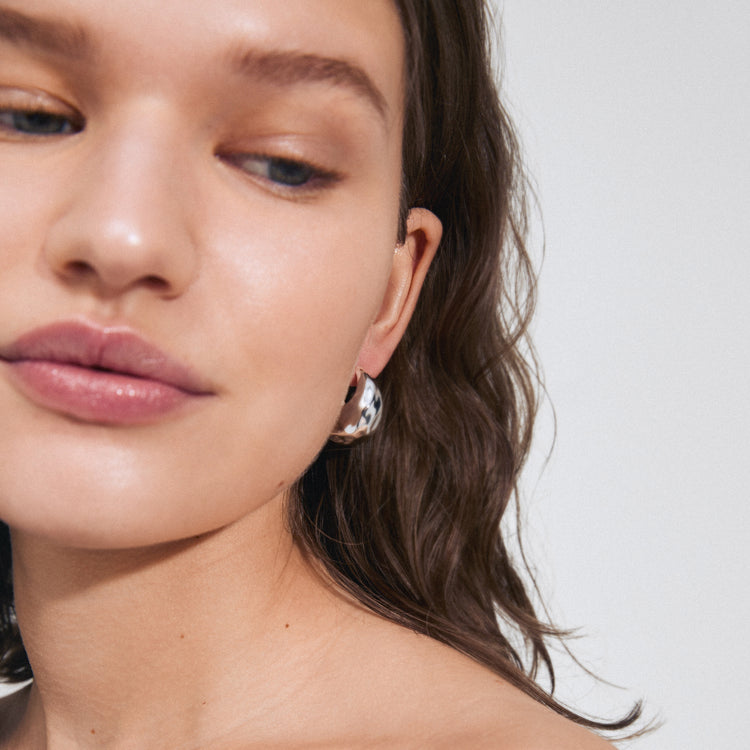 Pilgrim BELIEVE ultra chunky earrings silver-plated