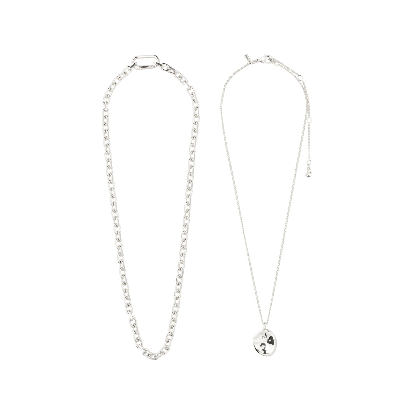 Pilgrim SPARKLE necklace 2-in-1 set, silver-plated