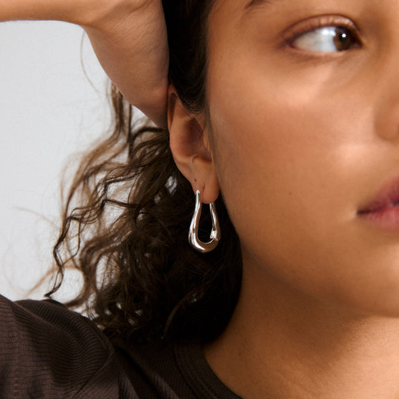 Pilgrim UNFOLD Hoops Silver-Plated
