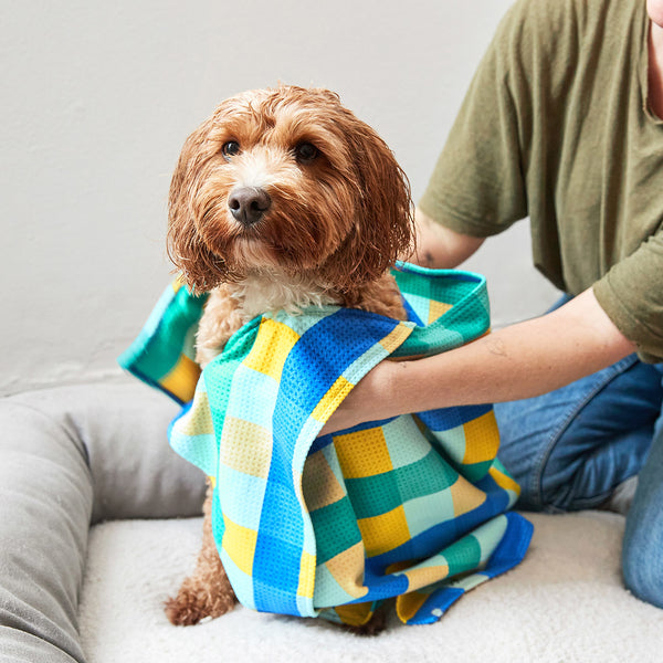 Dock & Bay Dog Towel - Puppy Plaid Medium 90x50cm