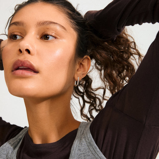 Pilgrim PHASE Oval Hoops Silver-Plated