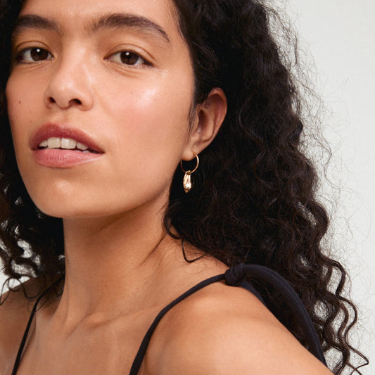 Pilgrim BREEZE Hoops, Gold-Plated