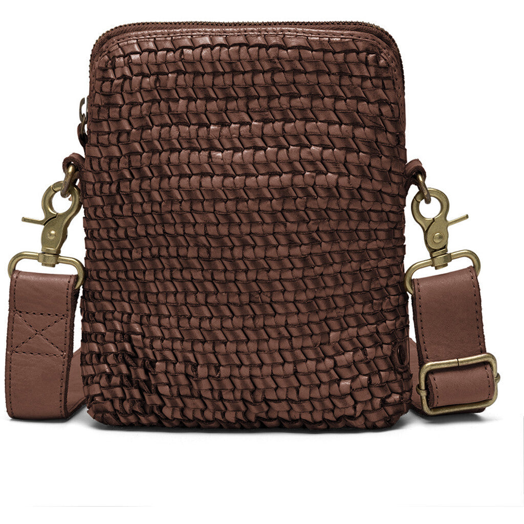 Depeche Woven Mobile Crossbody Bag Brown