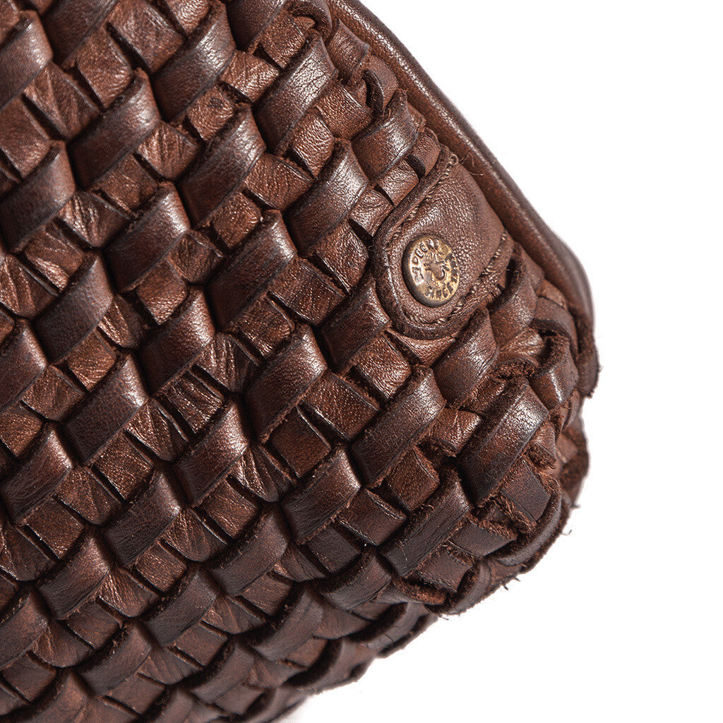 Depeche Woven Mobile Crossbody Bag Brown