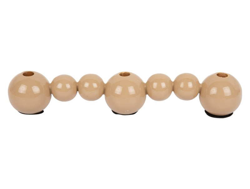 Present Time Candle Holder Bubbles Straight in Brown in Soft Brown