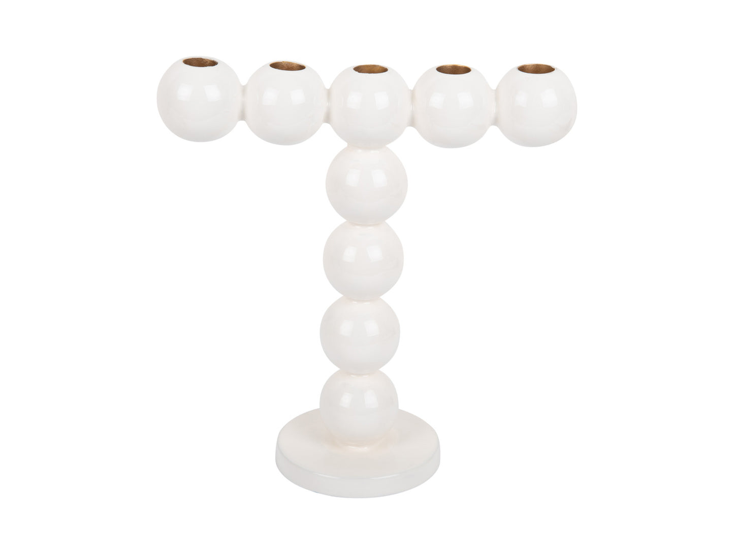 Present Time Candle Holder Bubbles High in Enamel White