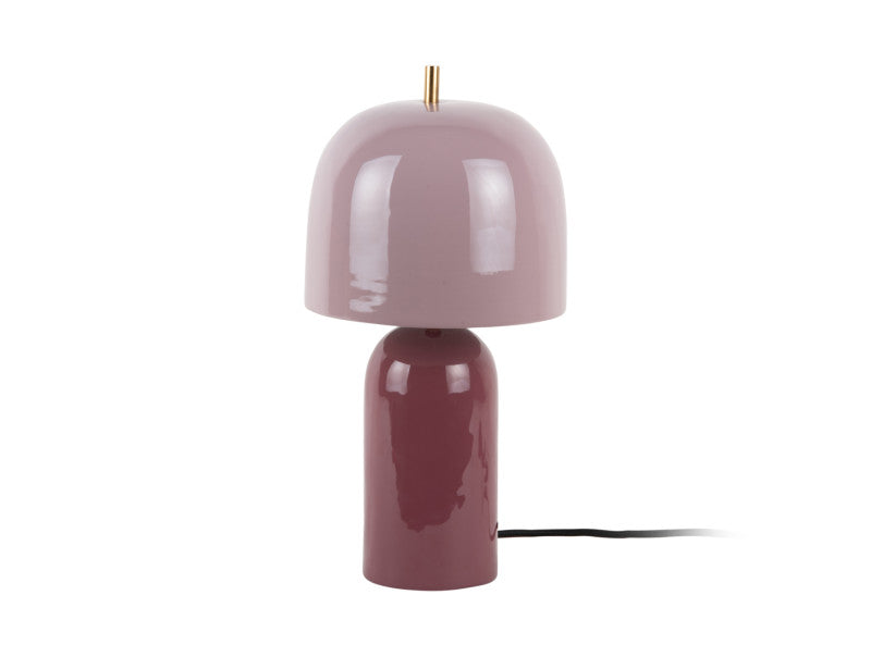 Present Time Enamel Rico Table Lamp in Dark Mauve