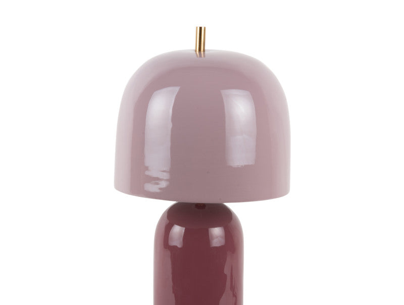 Present Time Enamel Rico Table Lamp in Dark Mauve