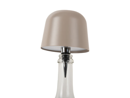 Present Time Bottle Lamp Cone Hat LED in Warm Grey