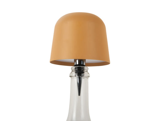 Present Time Bottle Lamp Cone Hat LED in Ochre Yellow