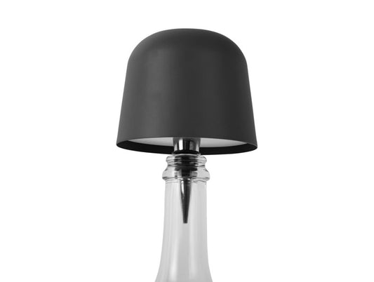 Present Time Bottle Lamp Cone Hat LED in Black