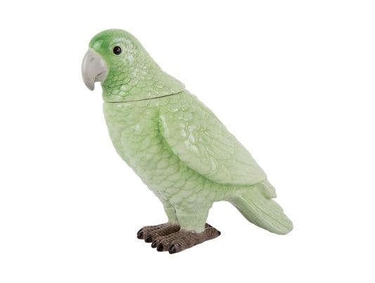 Present Time Storage Jar Bird in Soft Green