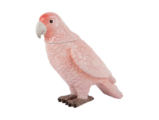 Present Time Storage Jar Bird in Soft Pink