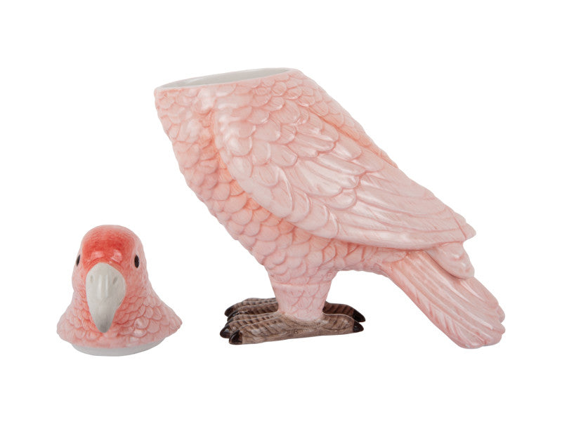 Present Time Storage Jar Bird in Soft Pink