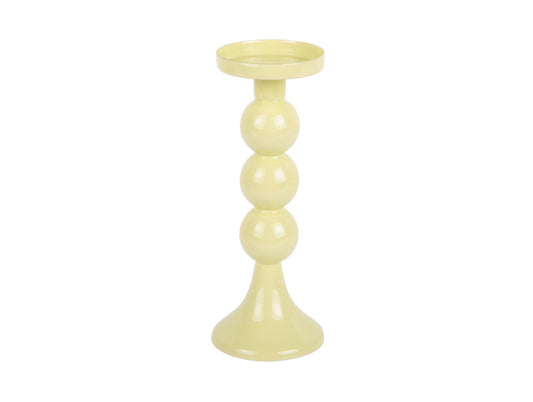Present Time Candle Holder Funky Small in Light Yellow