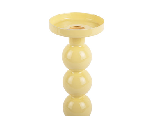 Present Time Candle Holder Funky Small in Light Yellow