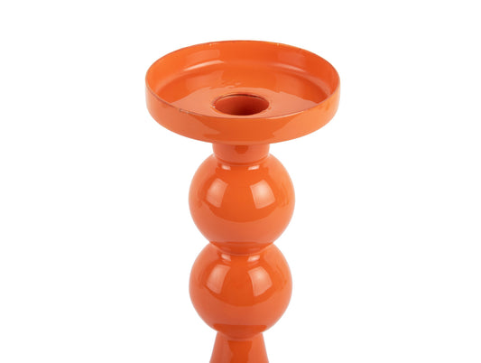 Present Time Candle Holder Funky Medium In Orange