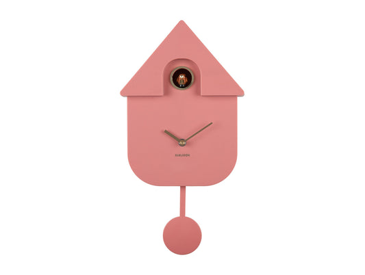 Present Time Wall Clock Modern Cuckoo Oro in Rose Tan
