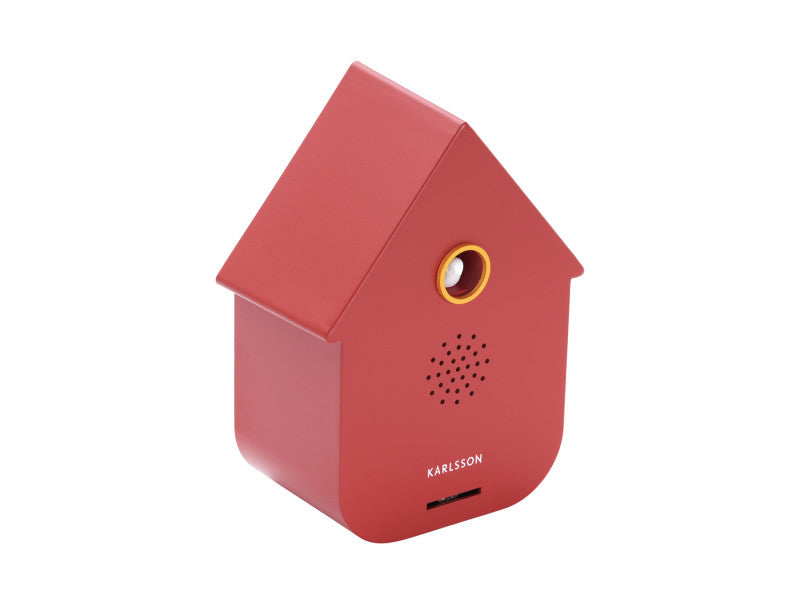 Present Time Sound Box Modern Cuckoo in Red Ochre