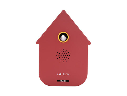 Present Time Sound Box Modern Cuckoo in Red Ochre