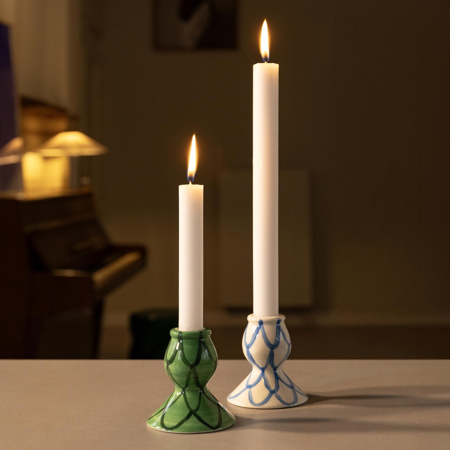 &Klevering Candle Holder in Sirène Blue
