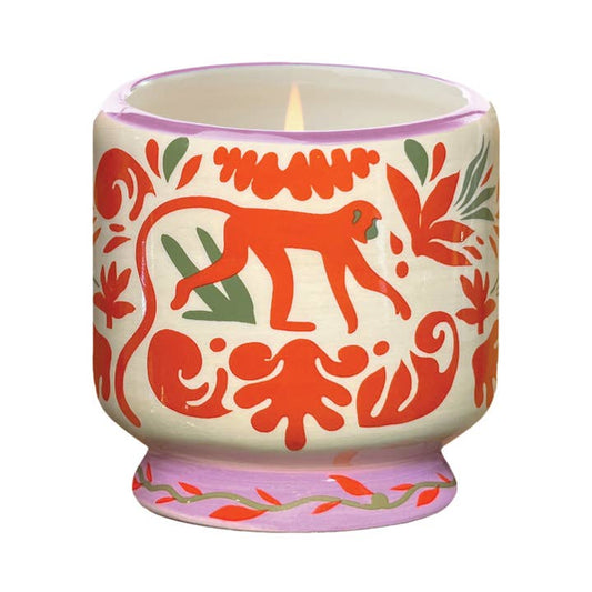 A Dopo Hearts Jungle Ceramic Candle - Coconut & Amber 8oz/226g