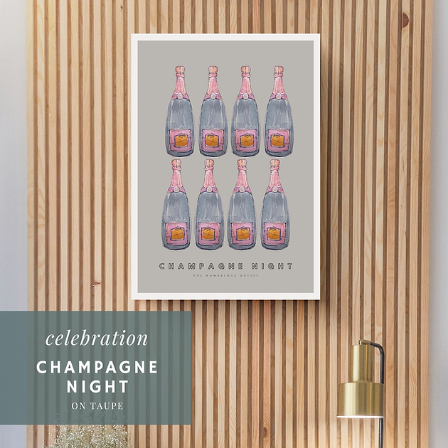 The Hambridge Artist 40x50cm Champagne Night Taupe Unframed Print