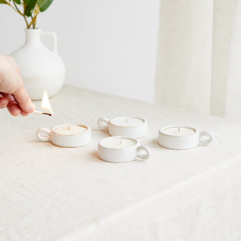 Zesty Lemons Scandi: Tea Lights (Box of 4)