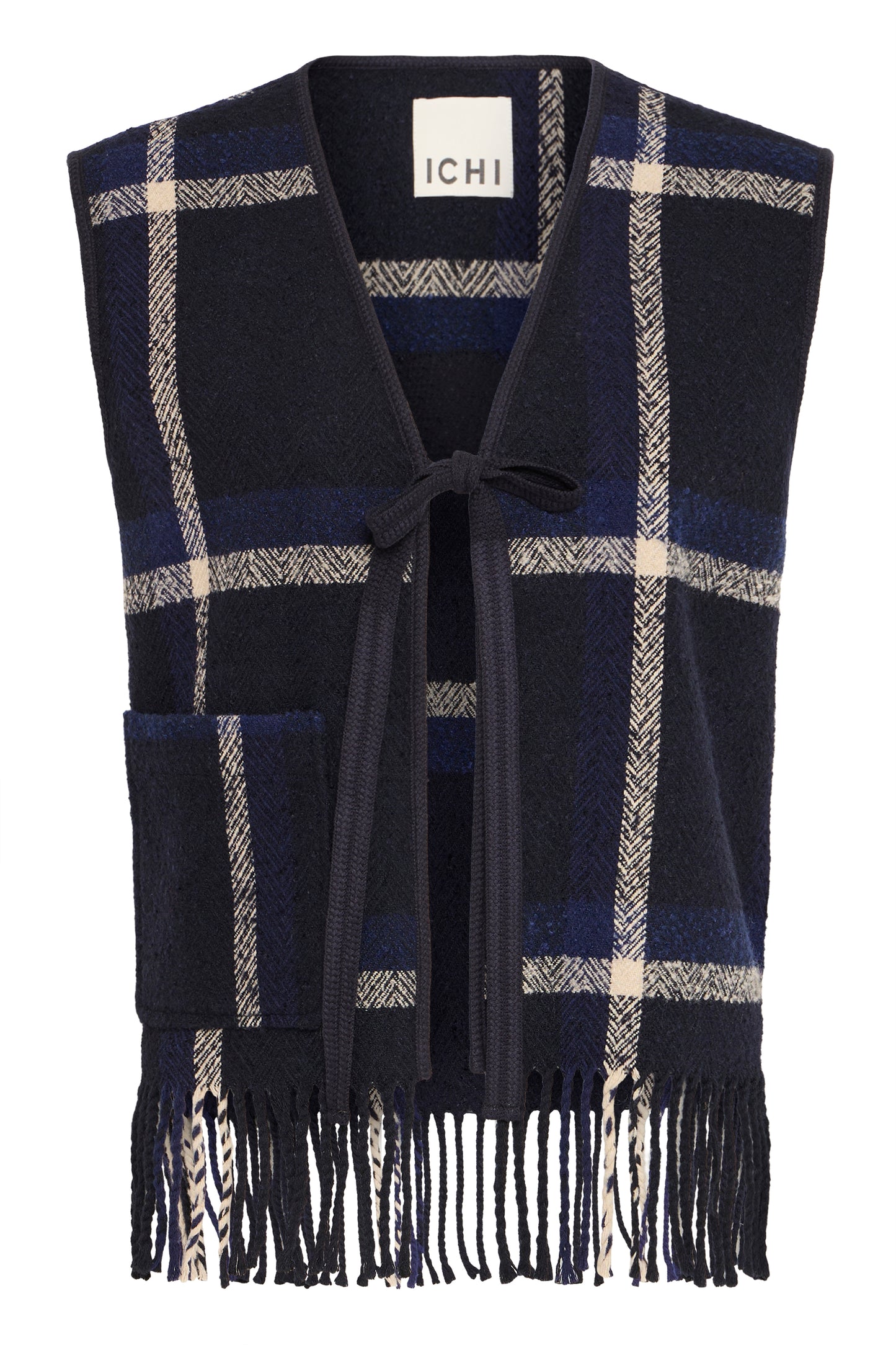 ICHI Foniza Waistcoat in Patriot Blue