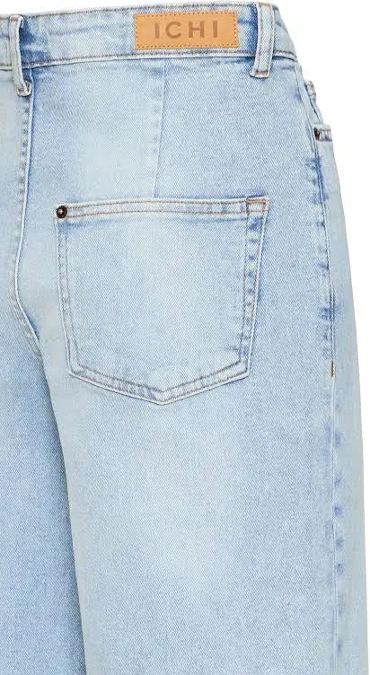 ICHI Armios Pant in Light Blue Washed