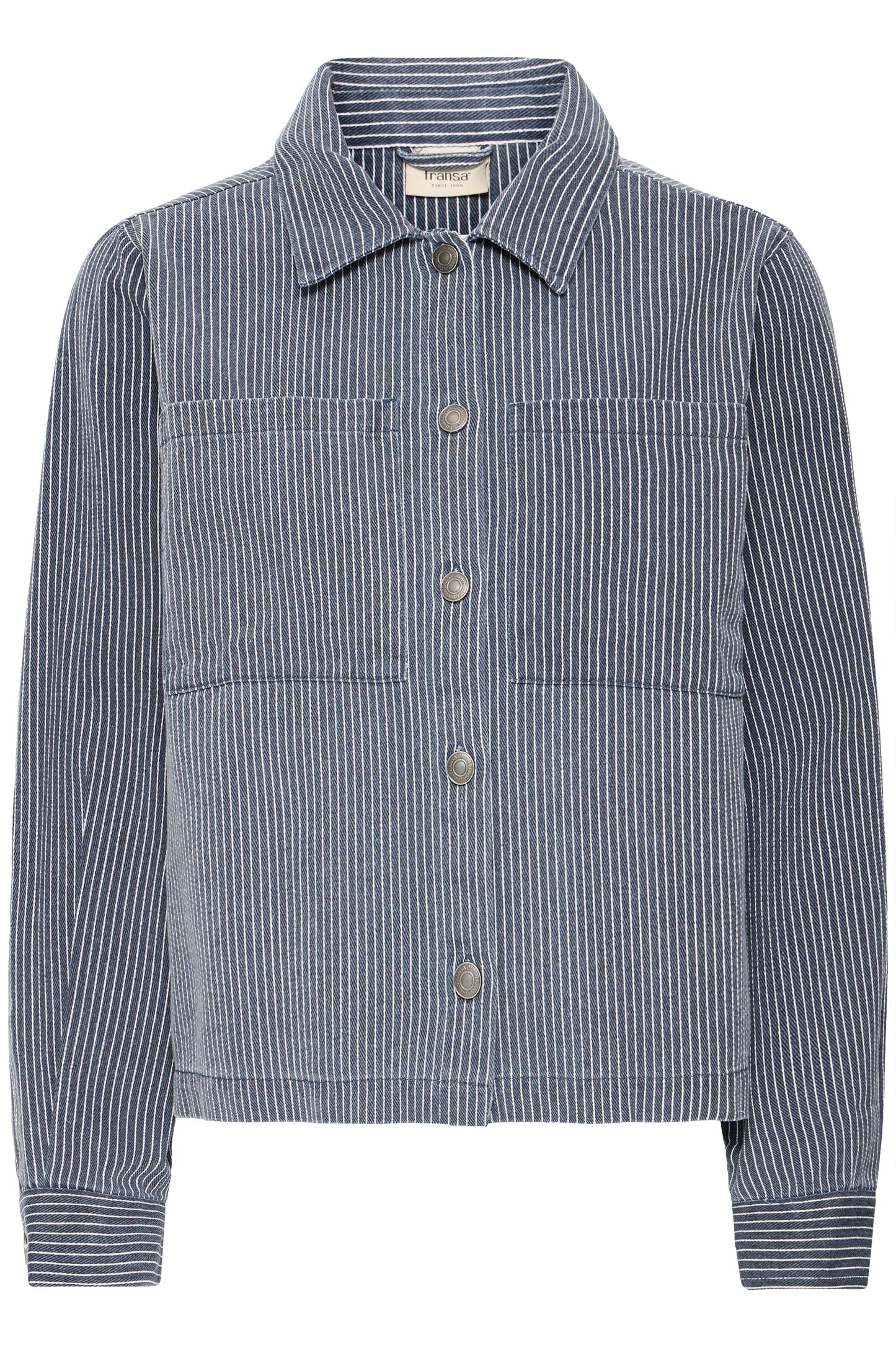 Fransa Twinni Casual Jacket in Navy Blazer Stripe