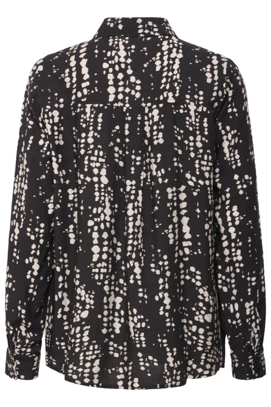 Fransa Ariana Shirt in Black Driz