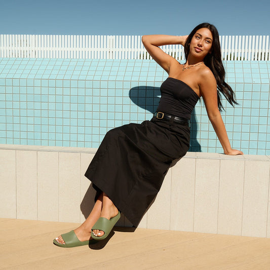 Archies Olive Arch Support Slides - Classic
