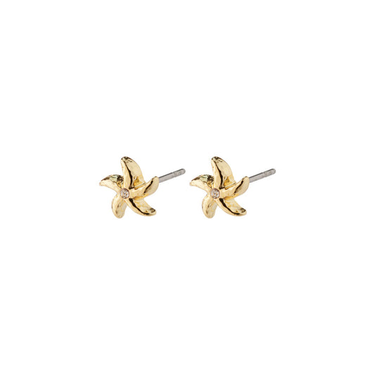 PILGRIM OAKLEY recycled starfish earrings gold-plated