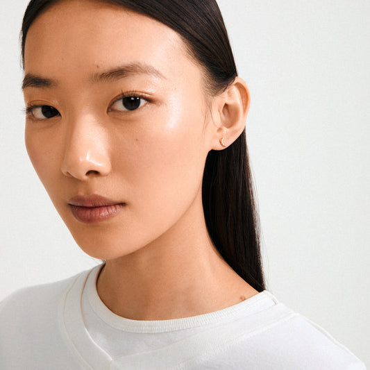 Pilgrim BETWEEN moon earrings gold-plated