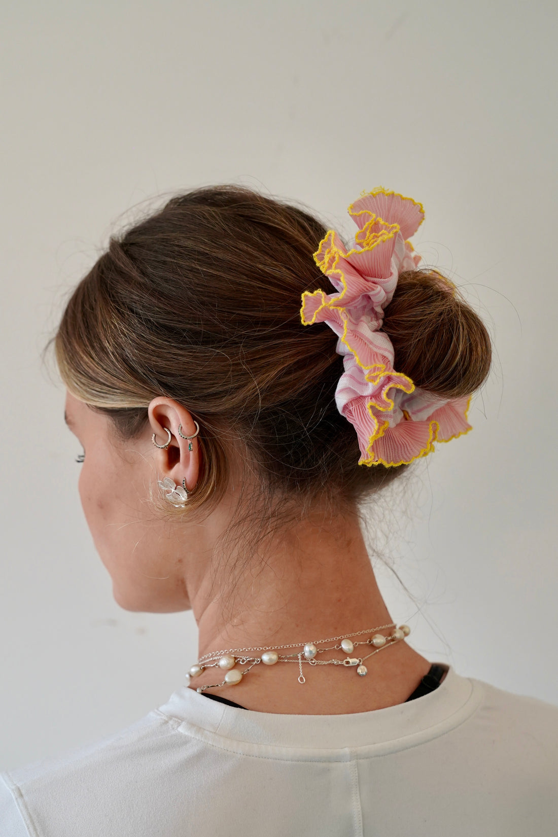 Staise London Pink Bubba Hair Scrunchie