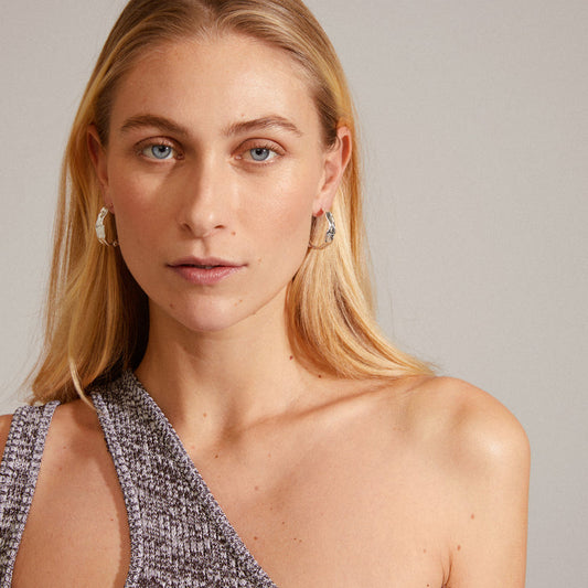 JULITA recycled hoop earrings silver-plated