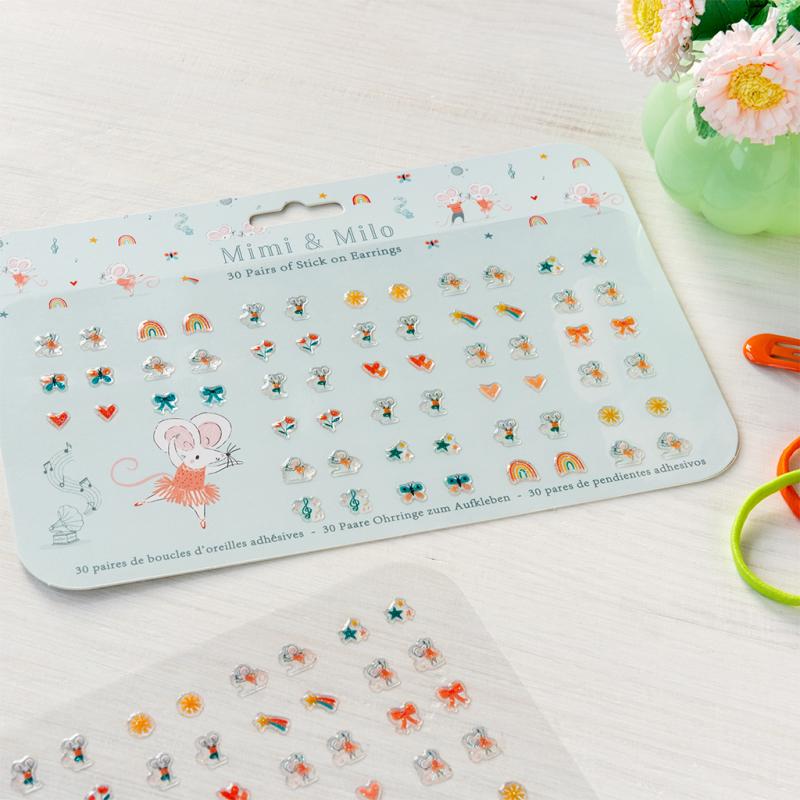 Stick on earrings (30 pairs) - Mimi and Milo