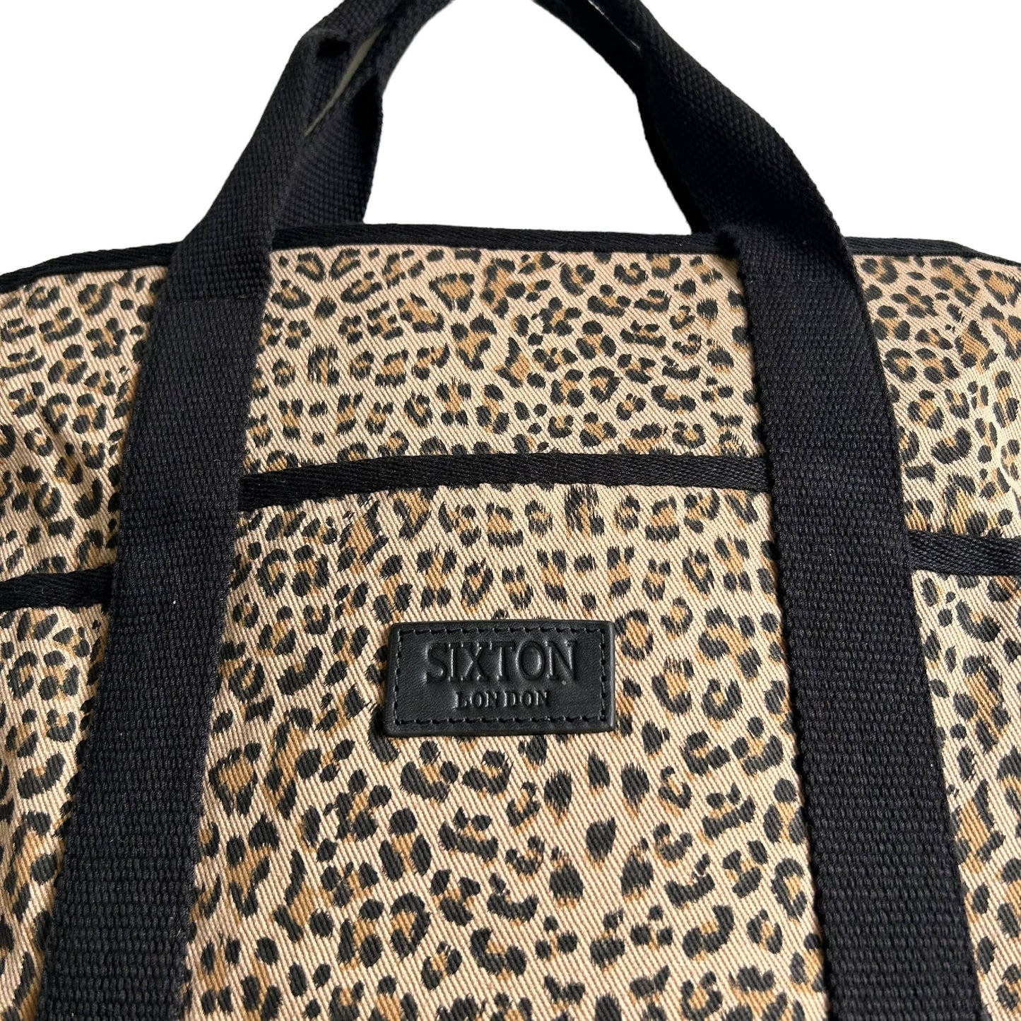 Sixton Twill sand leopard print backpack