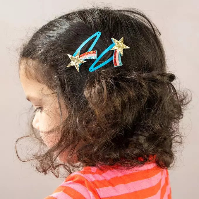 Glitter Hair Clips (Set of 2) - Shooting Star