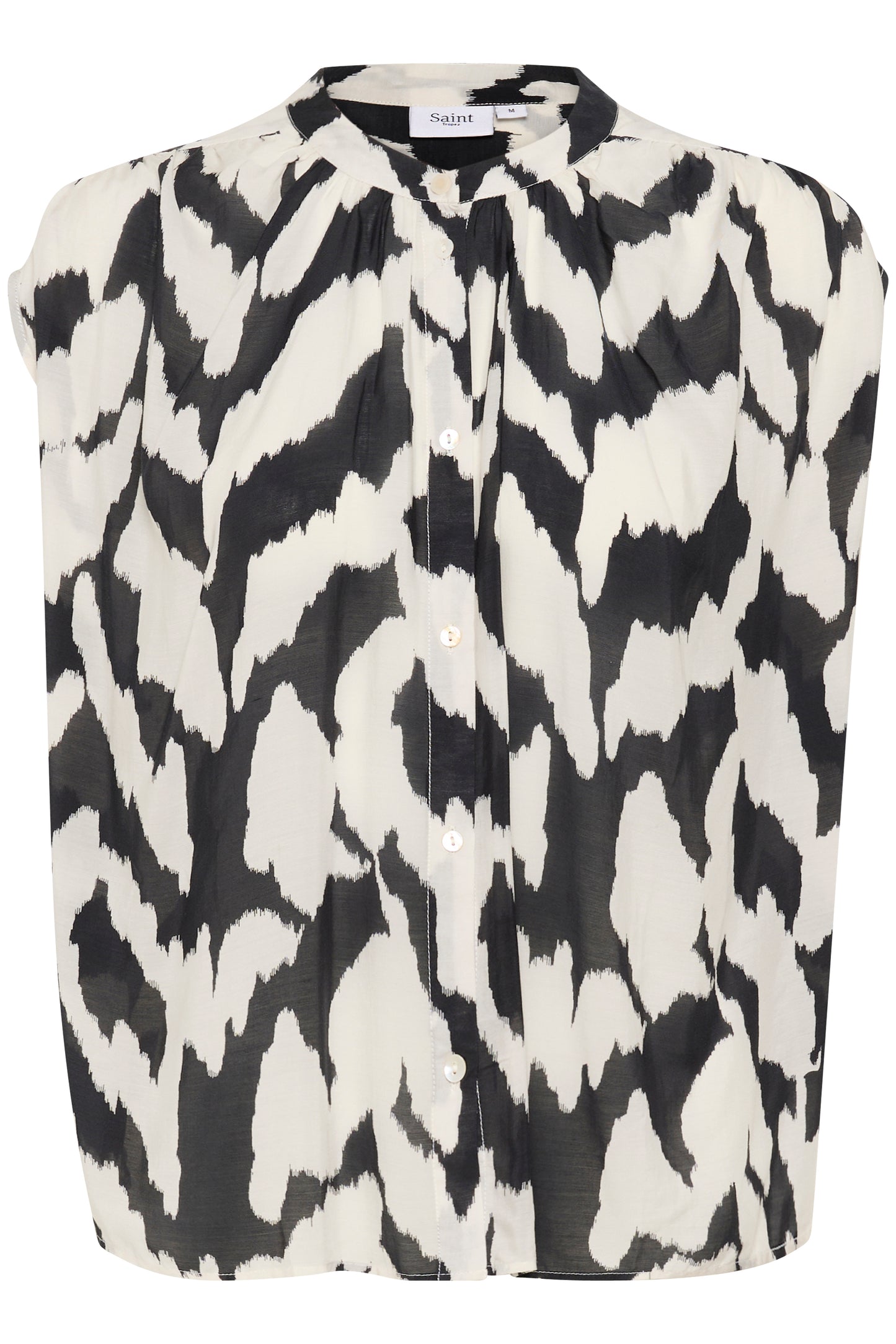 Soaked in Luxury Kelsie Shirt in Monochrome Strokes