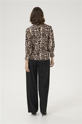 KAFFE Pedra Shirt in Naturel Leopard Print